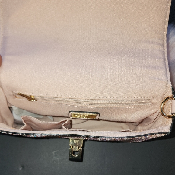 Aldo Glittering Pink Mini Bag with Plush Charm - Picture 6 of 14
